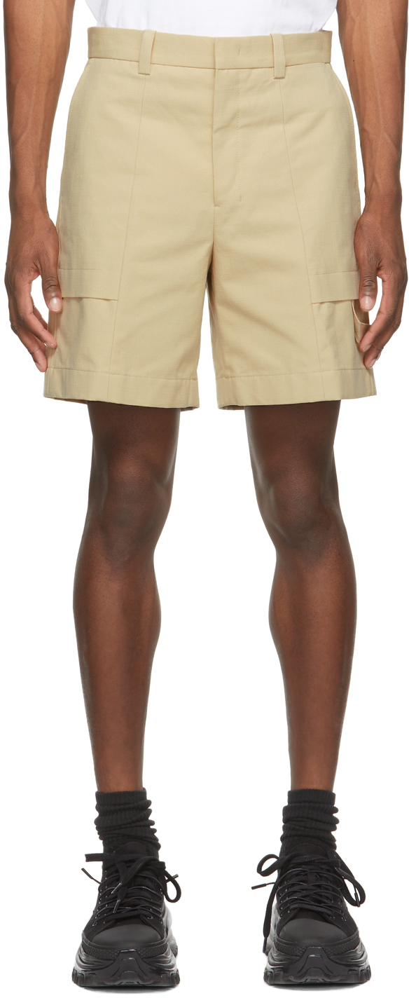 Wooyoungmi Beige Patch Pocket Cargo Shorts Wooyoungmi