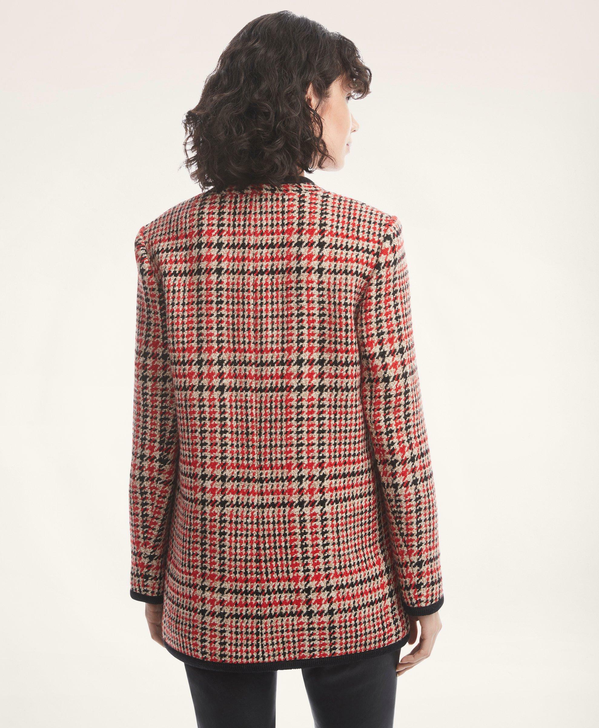 Brooks Brothers Women's Wool Blend Tweed Jacket | Red
