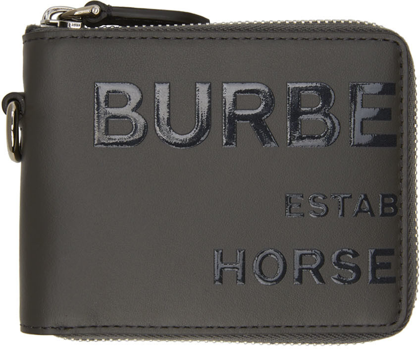 Burberry Grey Daniels Zip Wallet Burberry