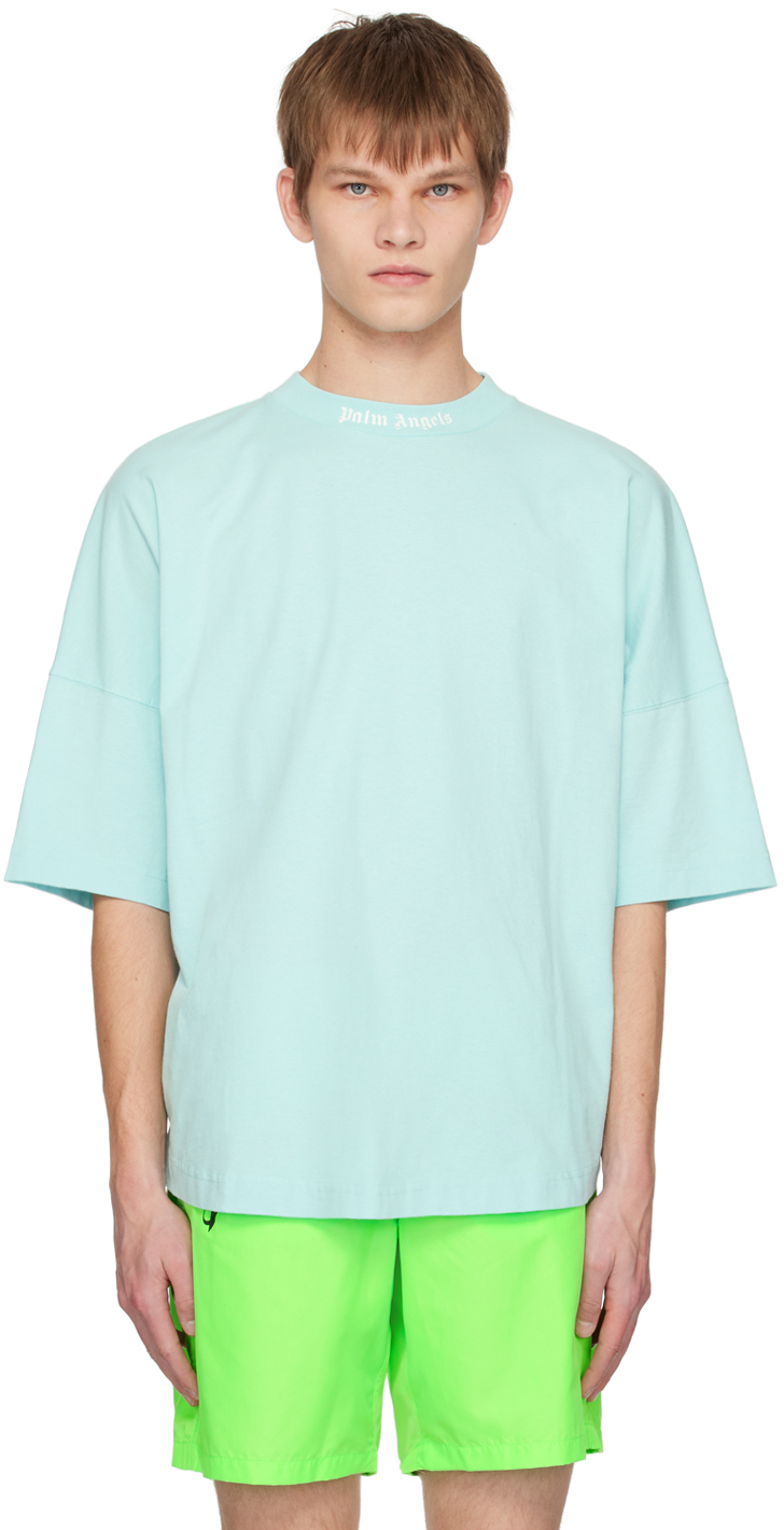 Photo: Palm Angels Blue Oversized T-Shirt