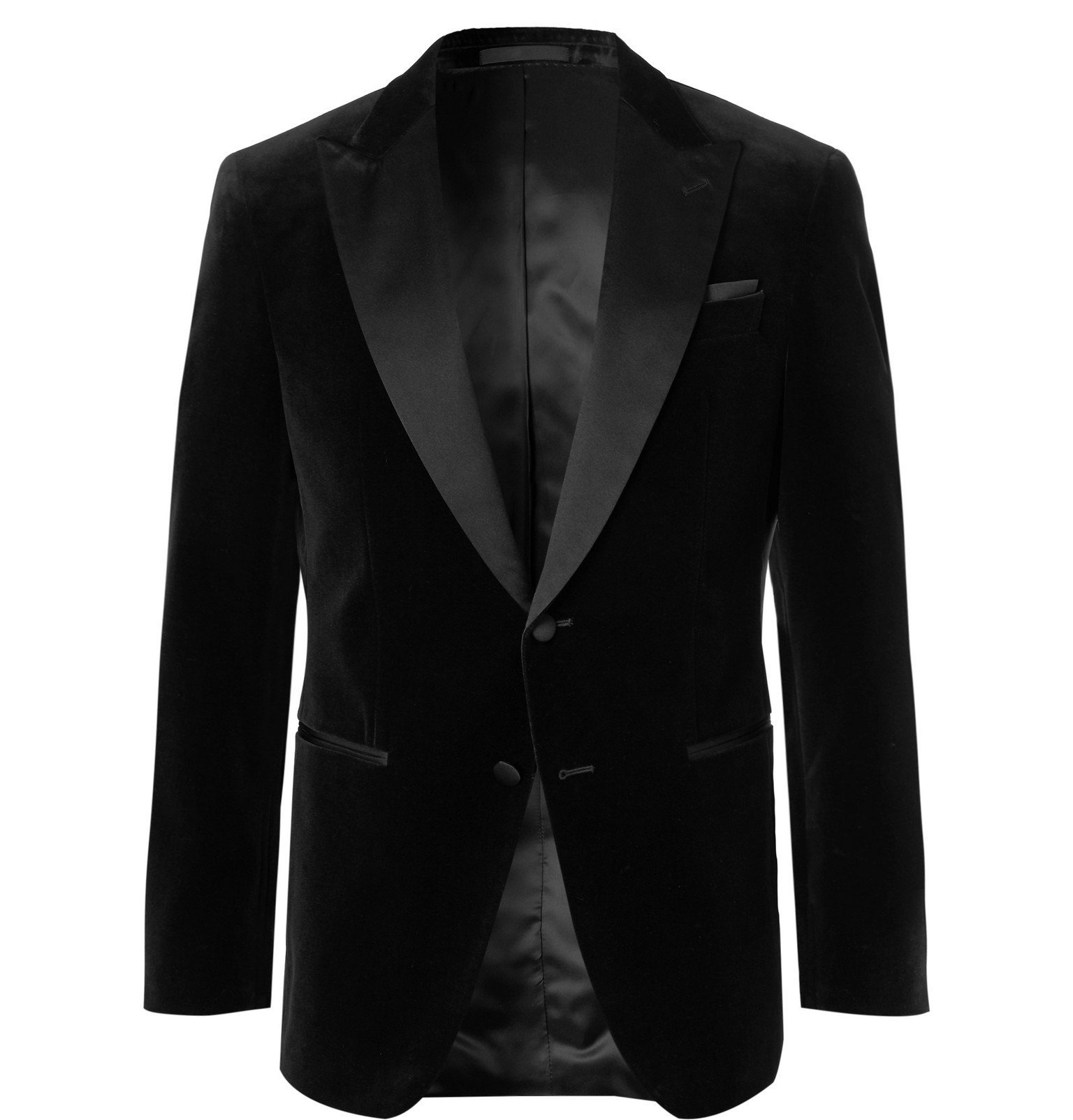 Hugo Boss - Black Slim-Fit Satin-Trimmed Cotton-Velvet Tuxedo Jacket ...