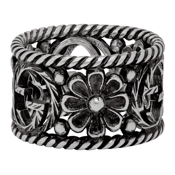 gucci interlocking flower ring