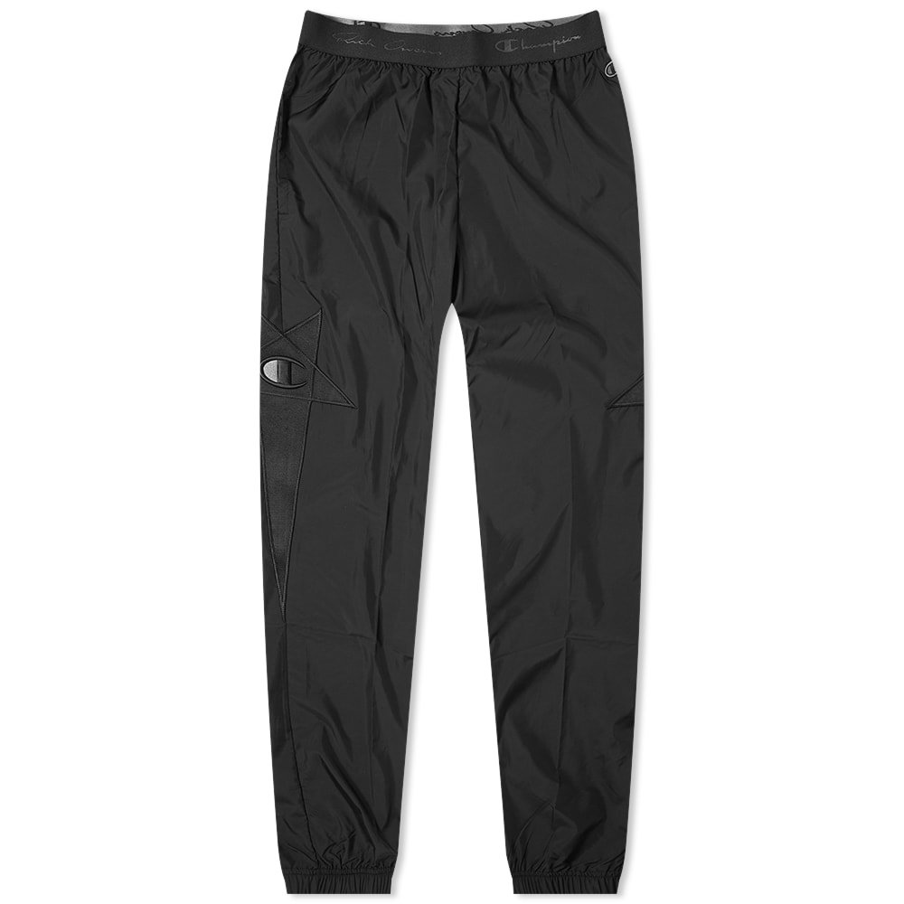 champion black nylon track pants