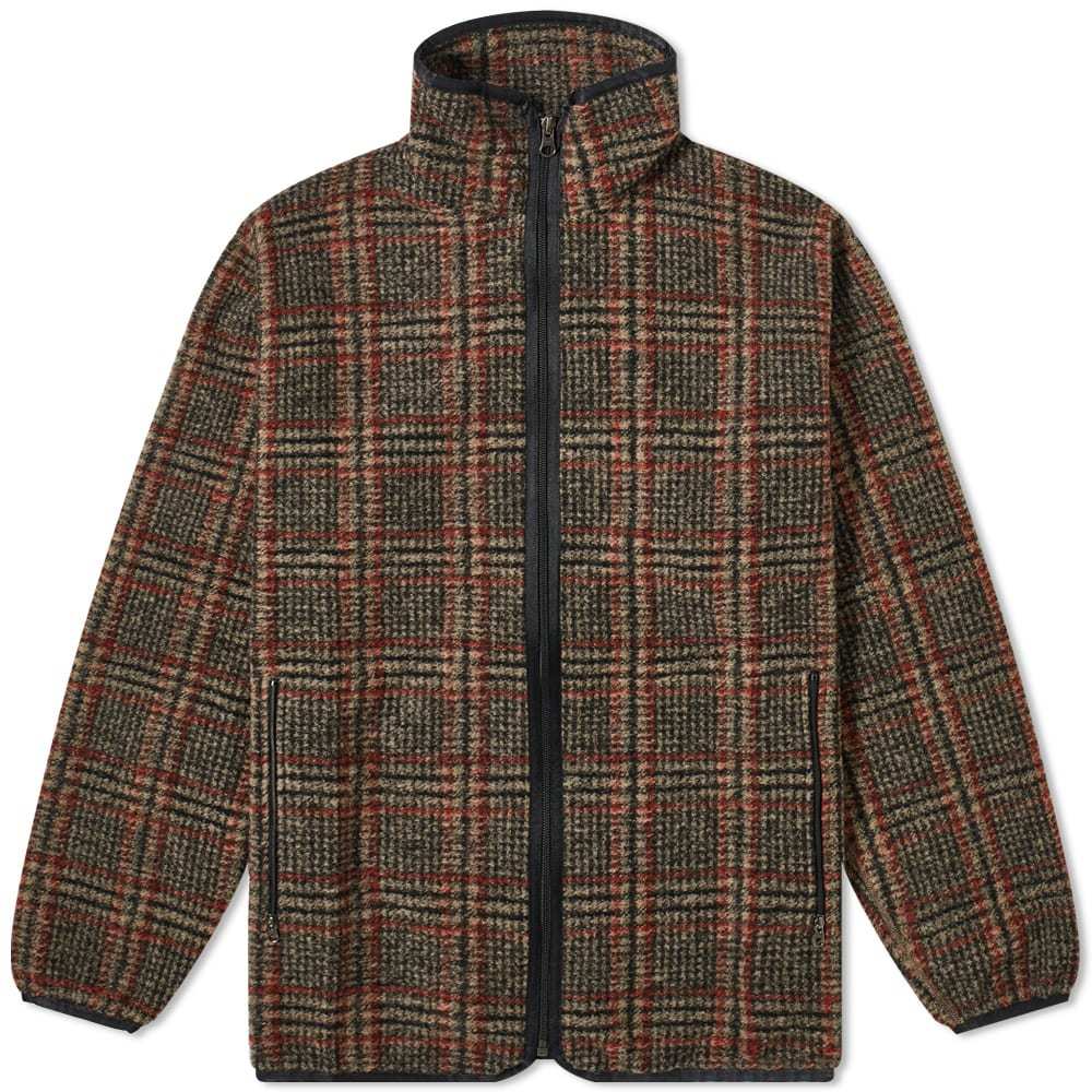 plaid fleece jacket