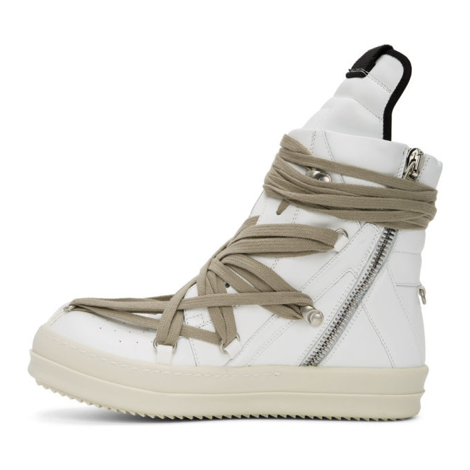 Rick Owens White Geo Basket High-Top 