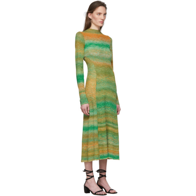 Orange Space Dyed Sweater Dress Tibi