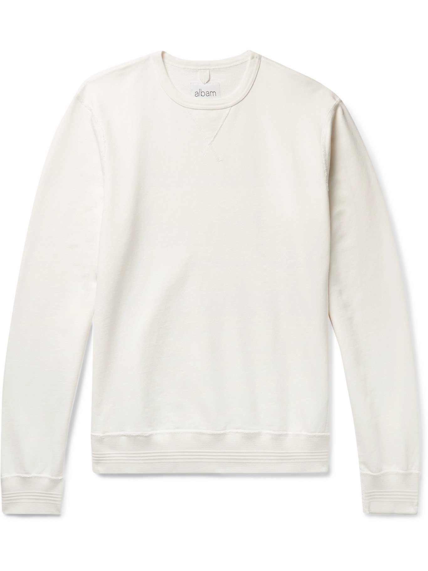 Albam - Loopback Cotton-Jersey Sweatshirt - Neutrals Albam