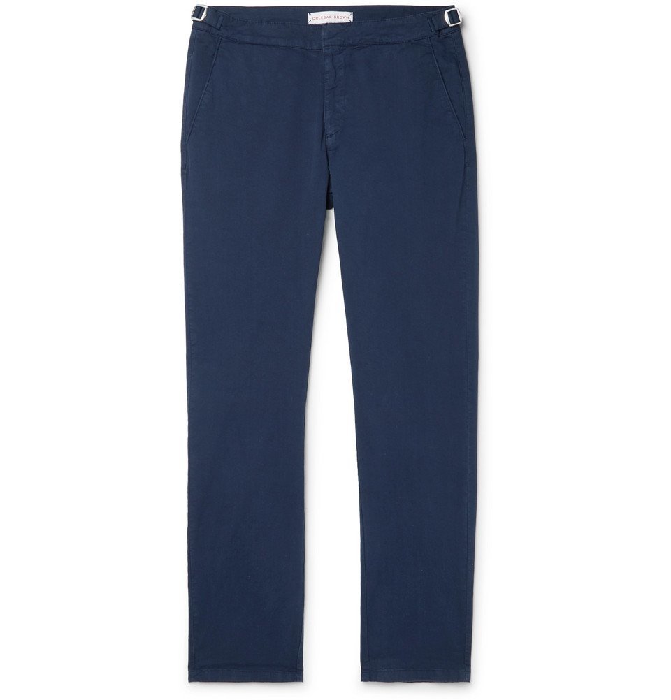Orlebar Brown - Navy Campbell Cotton-Blend Twill Trousers - Navy ...