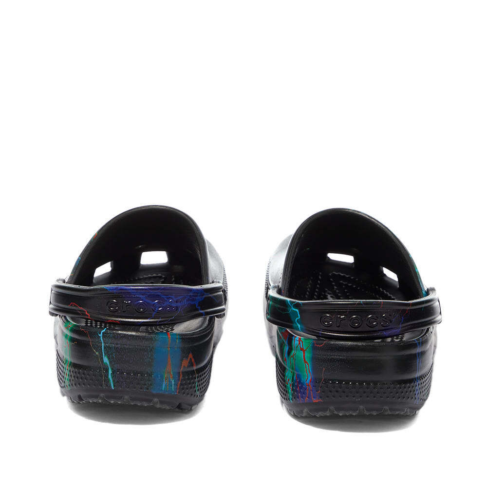 Crocs Classic Out of this World Clog in Black/Lightning Bolts Crocs