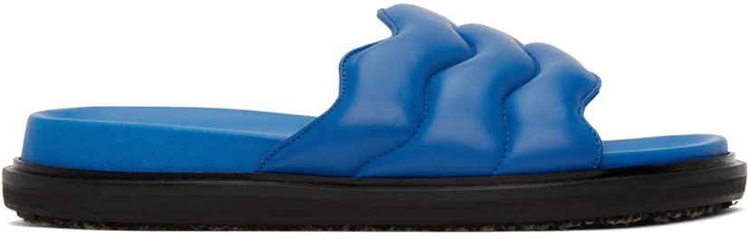 Marni Navy Fussbett Slides Marni