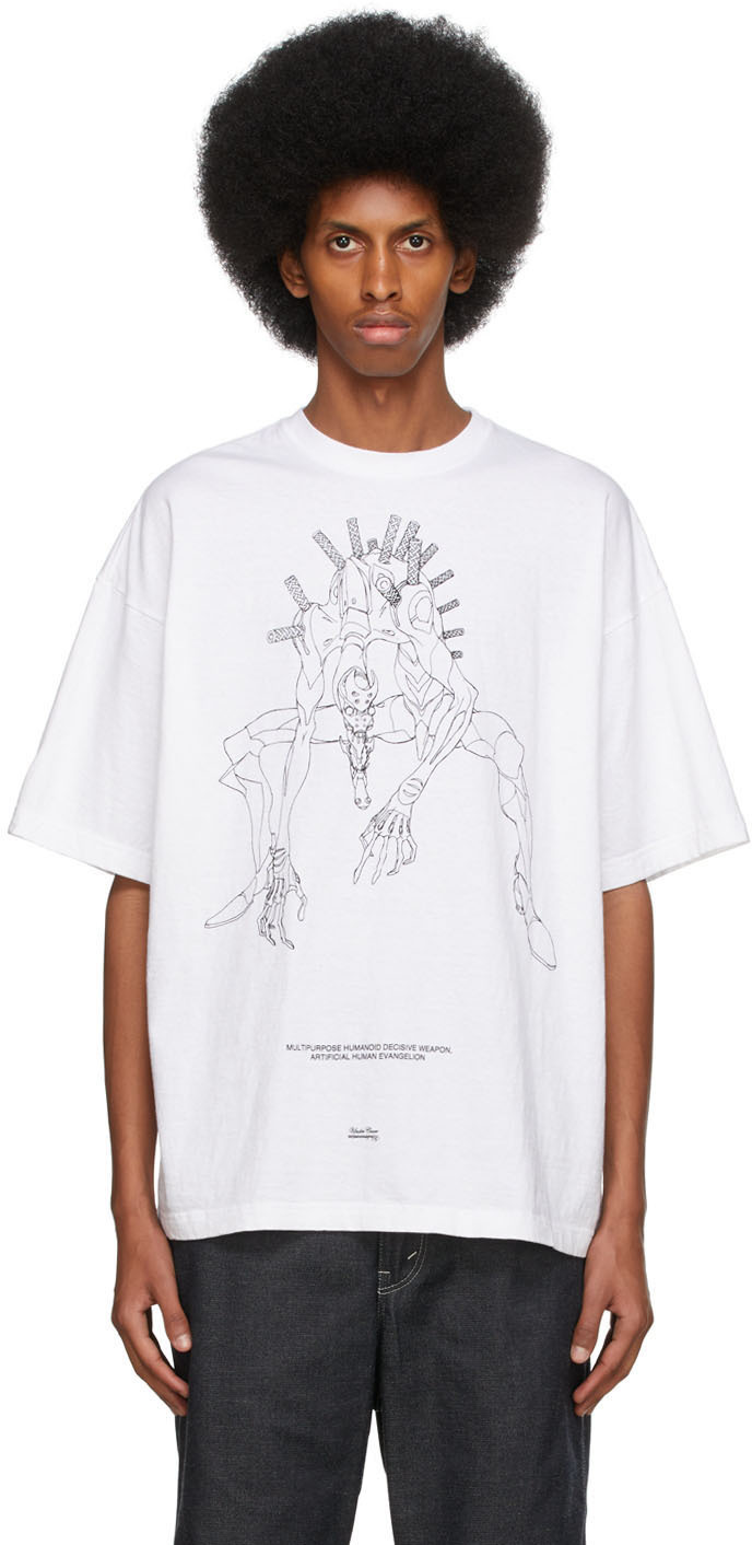 Photo: Undercover White Evangelion Graphic T-Shirt
