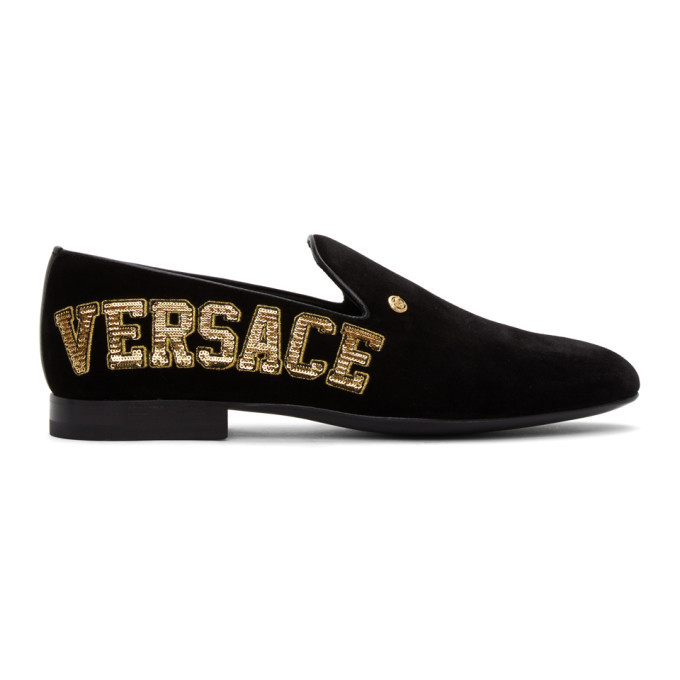 versace black loafers