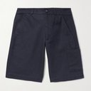 OLIVER SPENCER - Judo Checked Linen Shorts - Blue
