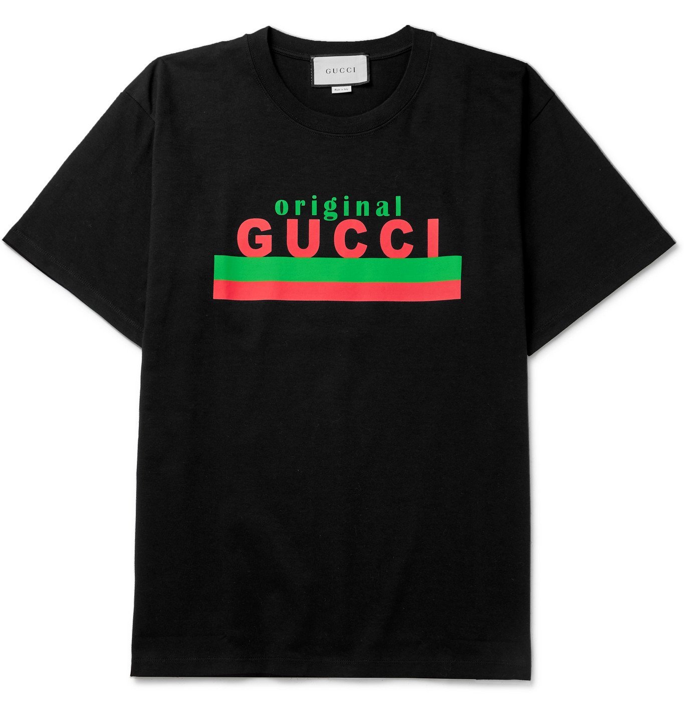 Gucci - Logo-Print Cotton-Jersey T-Shirt - Black Gucci