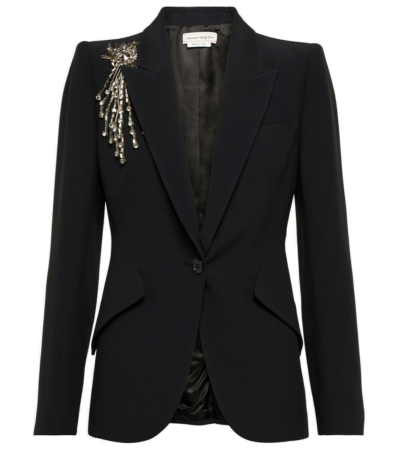 Alexander McQueen - Embellished crêpe blazer Alexander McQueen