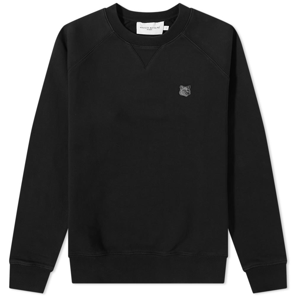 Maison Kitsuné Monochrome Fox Head Patch Crew Sweat Maison Kitsune