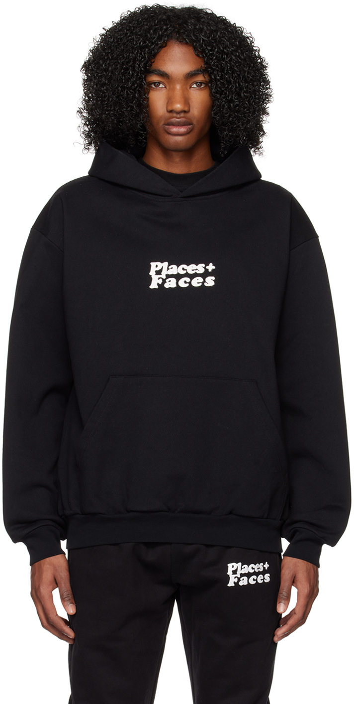 PLACES+FACES Black Printed Hoodie PLACES+FACES