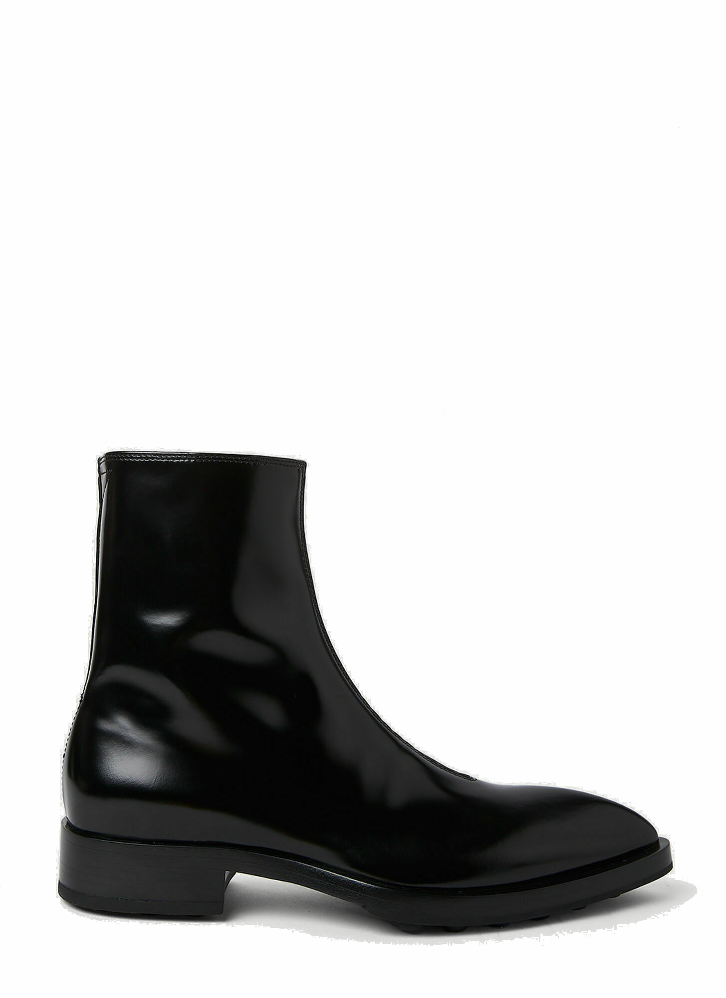Pointed Toe Ankle Boots in Black Jil Sander