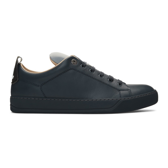 Lanvin Navy Reflective Tongue Sneakers Lanvin