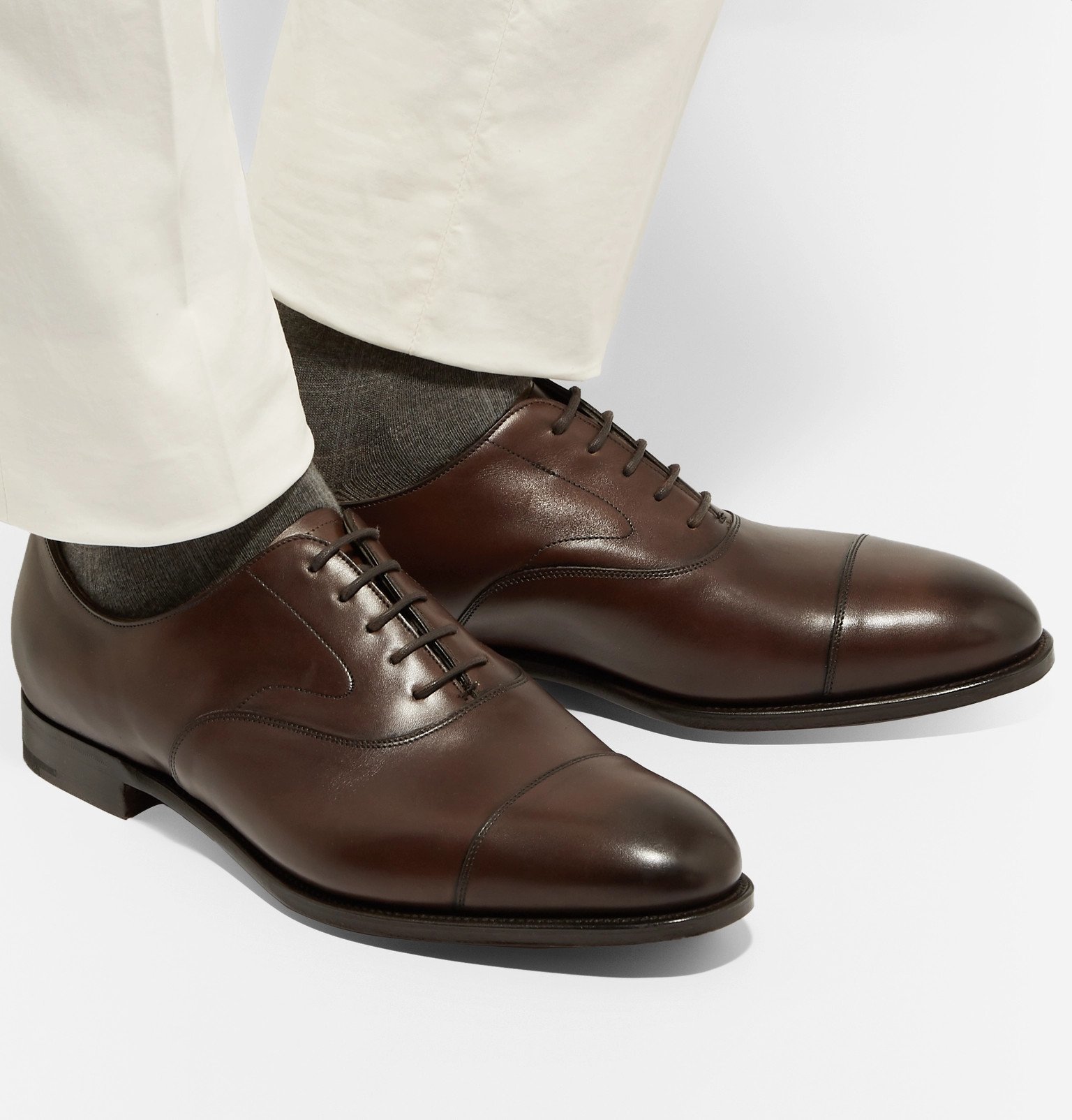 edward green black cap toe oxford