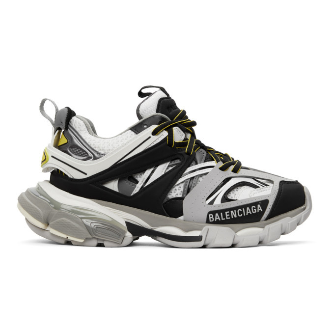 Cyberplads Påstand Forkortelse Balenciaga Yellow and Grey Track Runner Sneakers Balenciaga