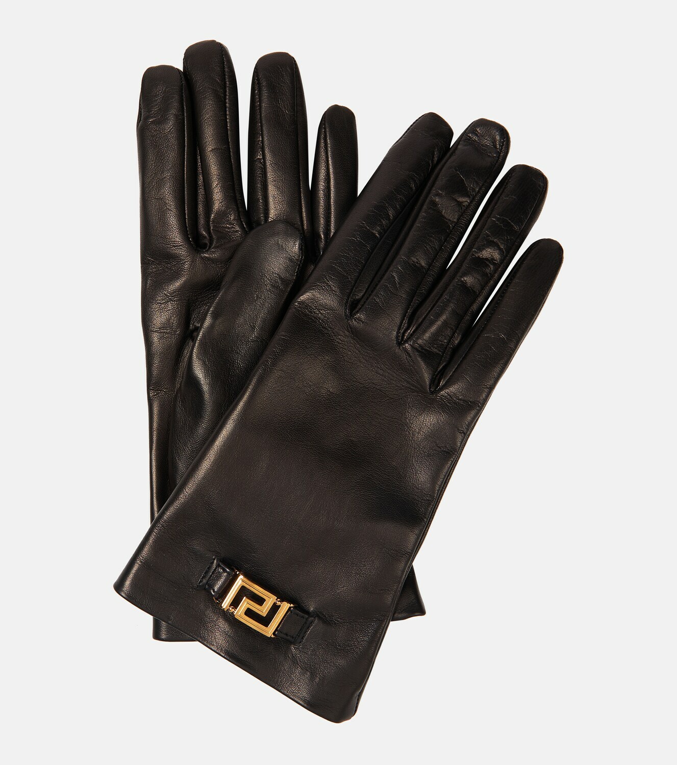 Versace - Greca leather gloves Versace