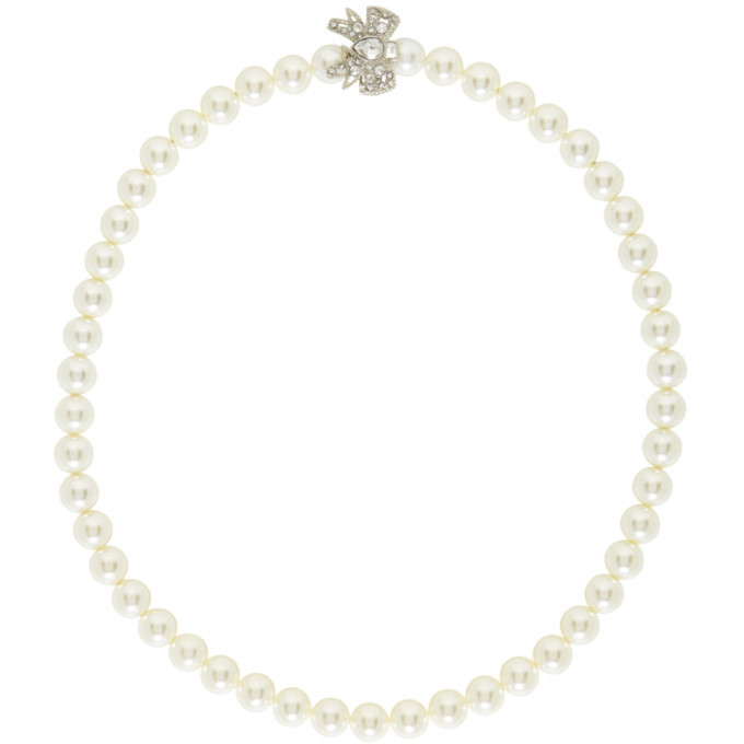 miu miu necklace pearl