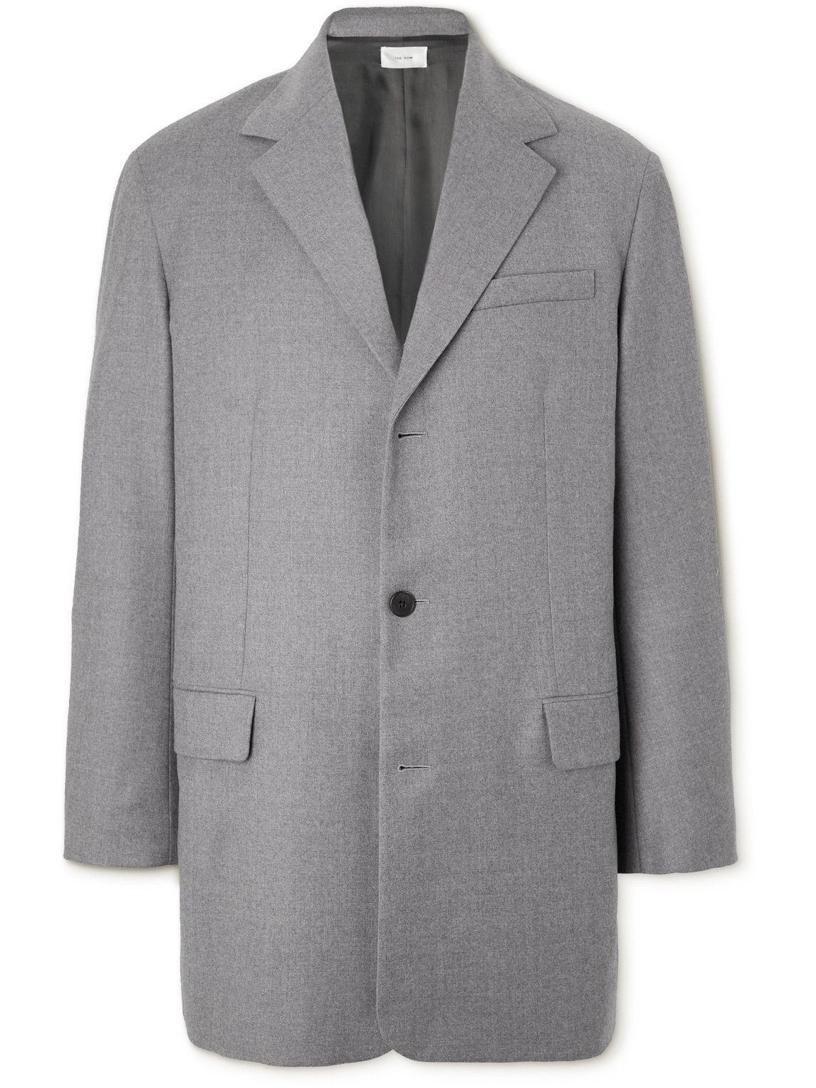 Photo: The Row - Winslow Oversized Unstructured Virgin Wool Suit Jacket - Gray