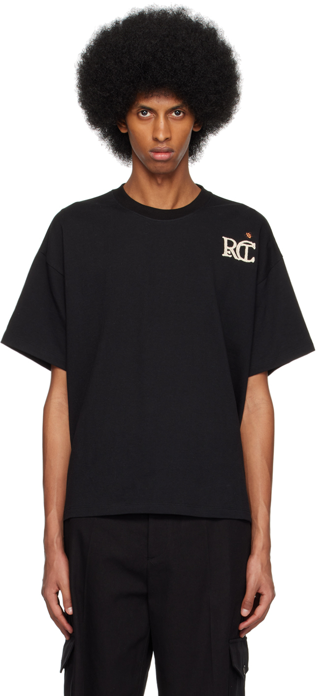 Recto Black Embroidered T-Shirt Recto