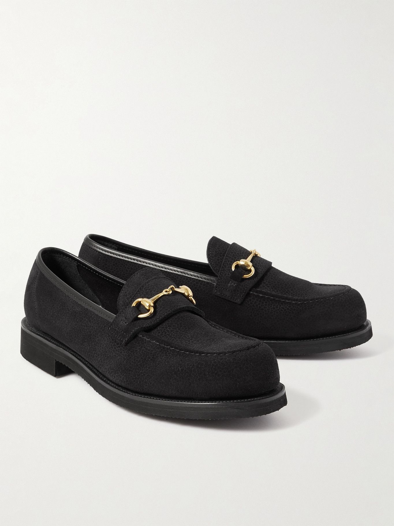 George Cleverley - Colony Full-Grain Suede Loafers - Black George Cleverley
