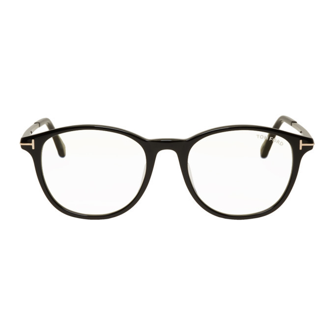 Tom Ford Black Blue Block Soft Rounded Glasses TOM FORD