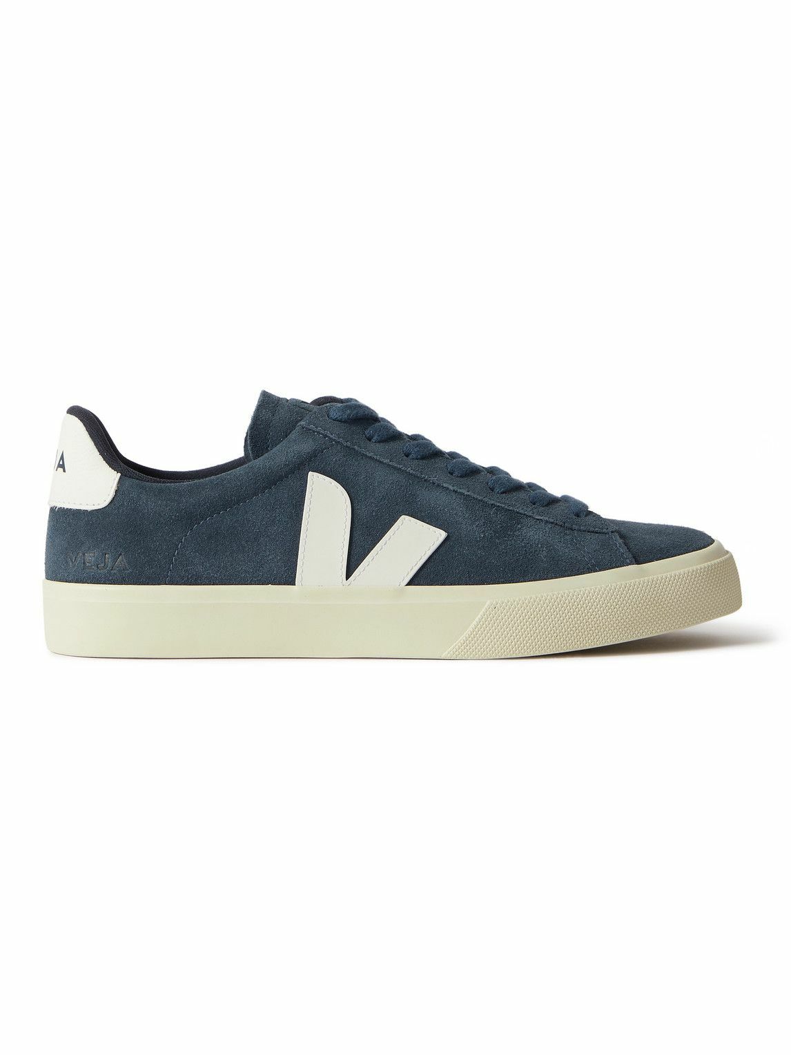 Veja - Campo Leather-Trimmed Suede Sneakers - Blue VEJA