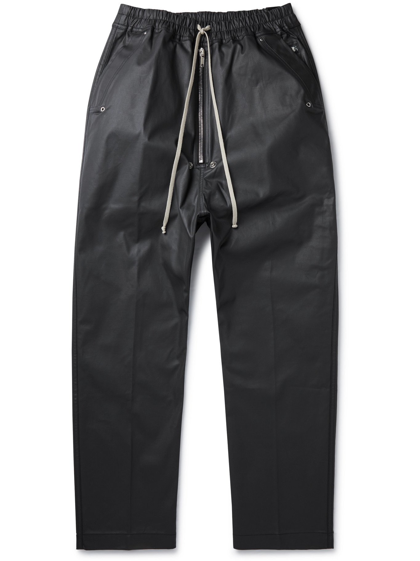 DRKSHDW BY RICK OWENS - Bela Waxed Cotton-Blend Trousers - Black 