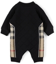 Burberry Baby Black Quilted Vintage Check Jumpsuit