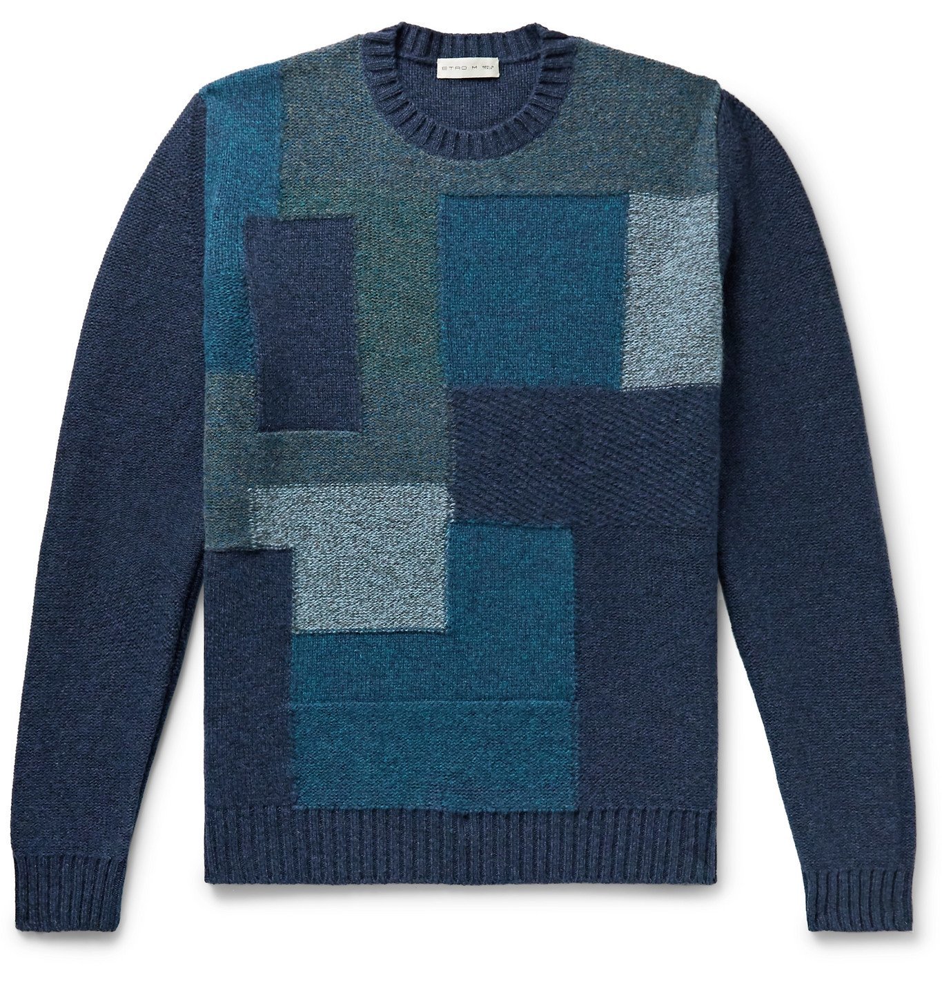 Etro - Patchwork Wool Sweater - Blue Etro