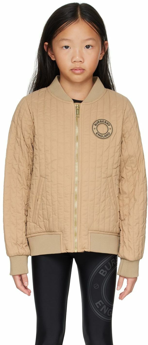 Burberry Kids Beige Quilted Jacket Burberry