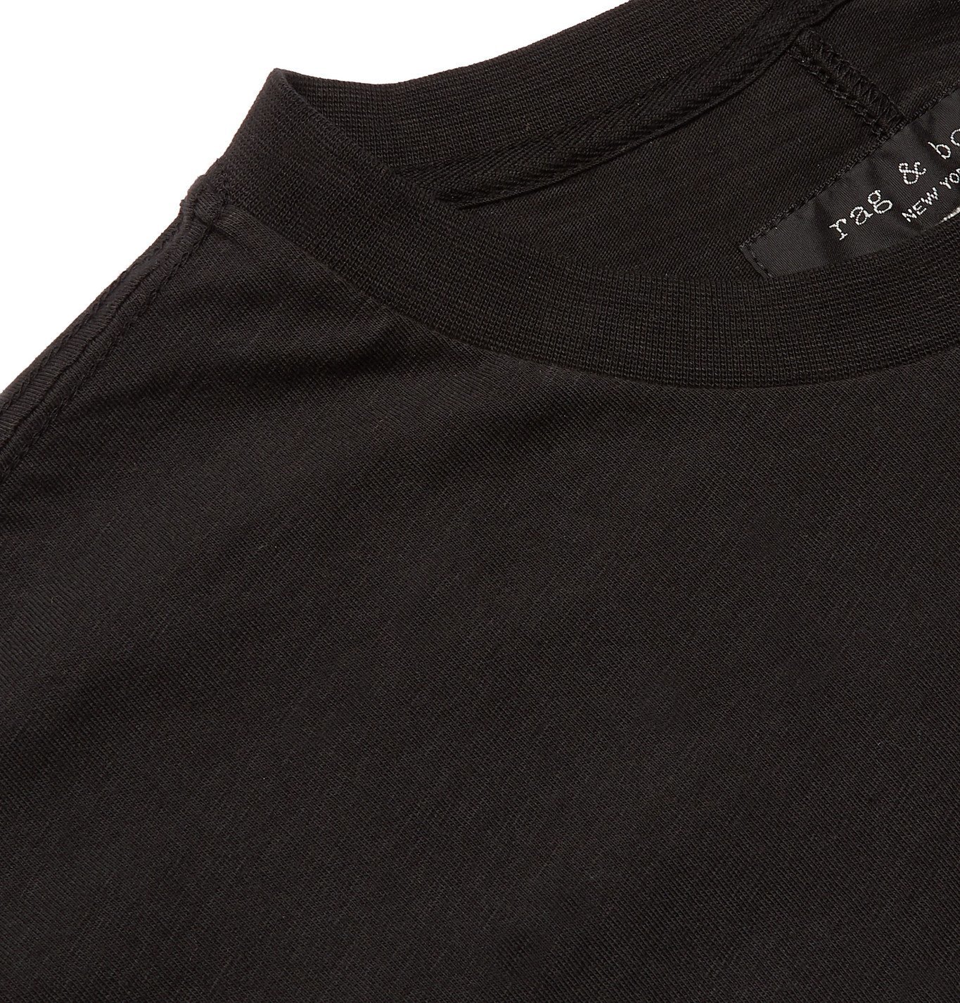 RAG & BONE - Logo-Print Cotton-Jersey T-Shirt - Black Rag and Bone