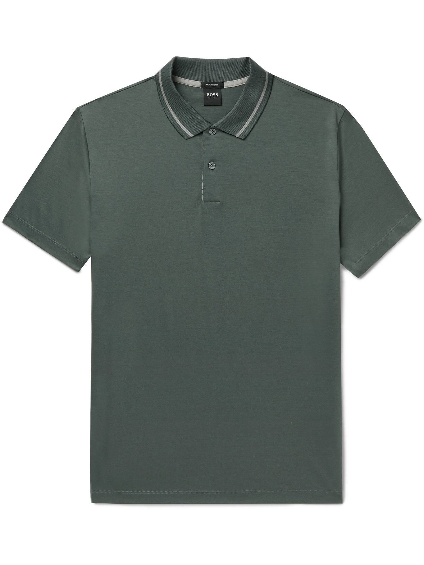 logboek doel Maken HUGO BOSS - Mercerised Cotton Polo Shirt - Green Hugo Boss