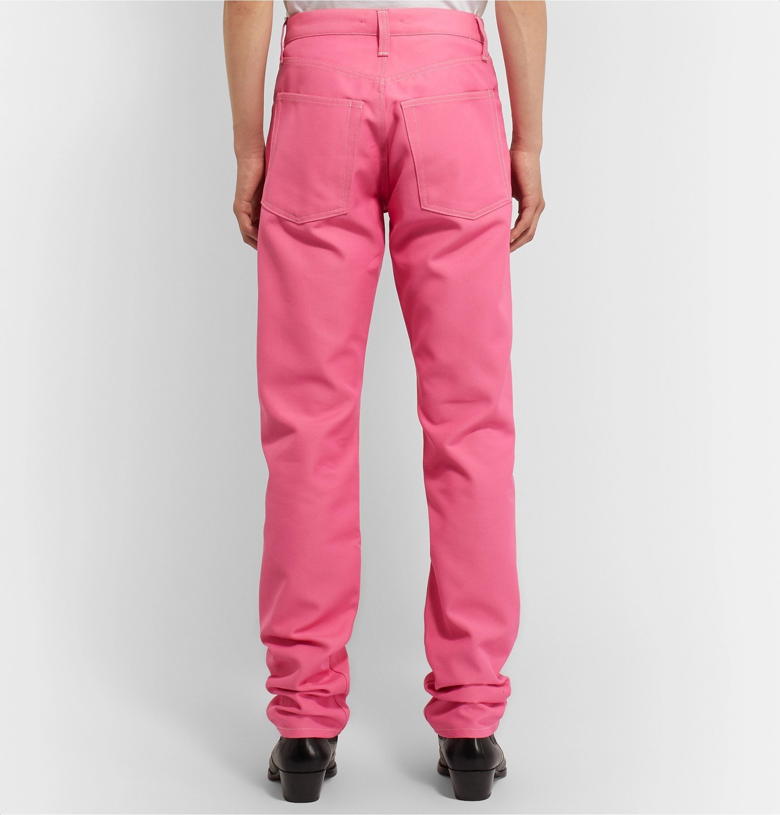 helmut lang pink jeans