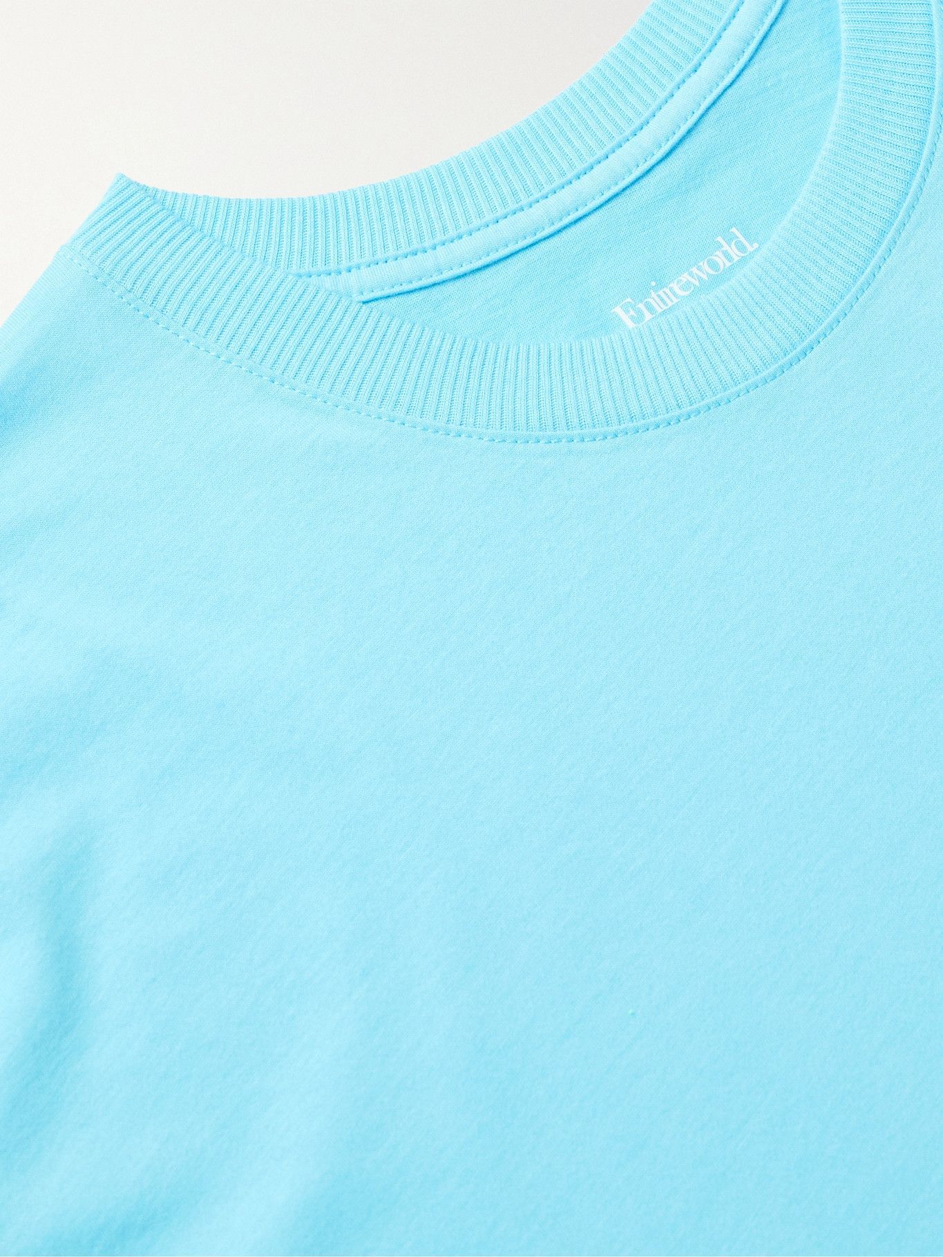 Entireworld Organic CottonJersey TShirt Blue Entireworld