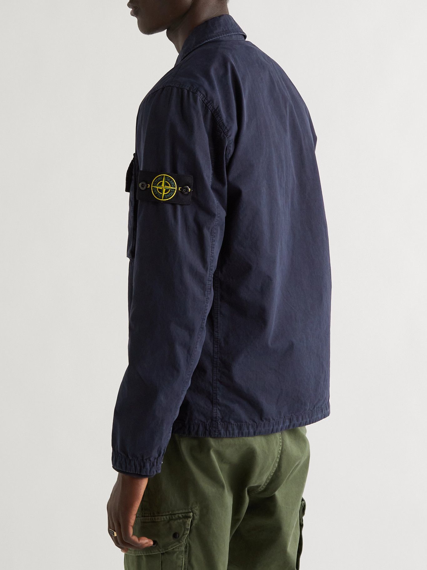 Logo-Appliquéd Garment-Dyed Cotton 