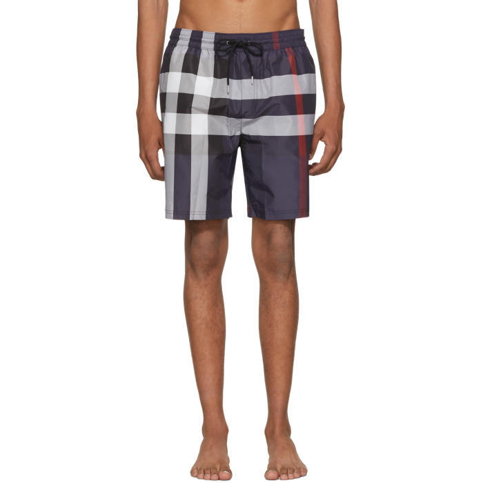 navy burberry shorts