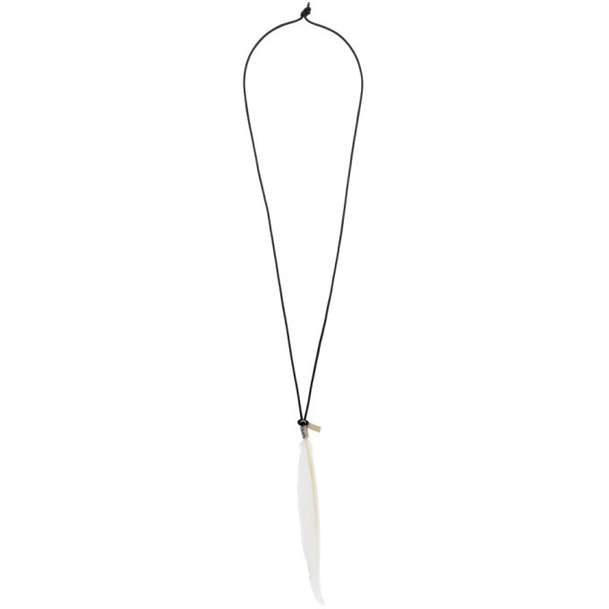 Ann Demeulemeester White Feather Necklace Ann Demeulemeester