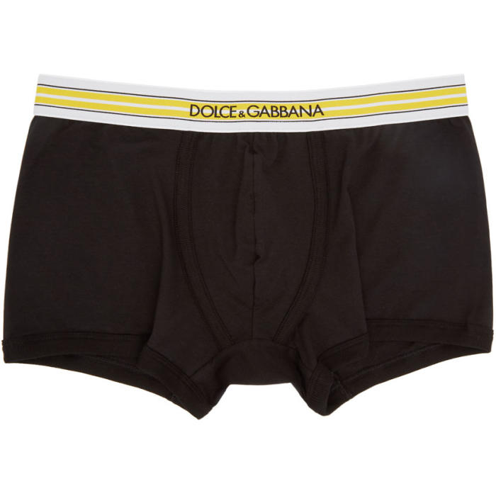 Dolce and Gabbana Black and Yellow Boxer Briefs Dolce & Gabbana