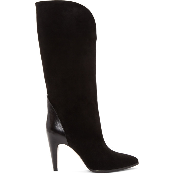 Givenchy Black Suede Tall Boots Givenchy