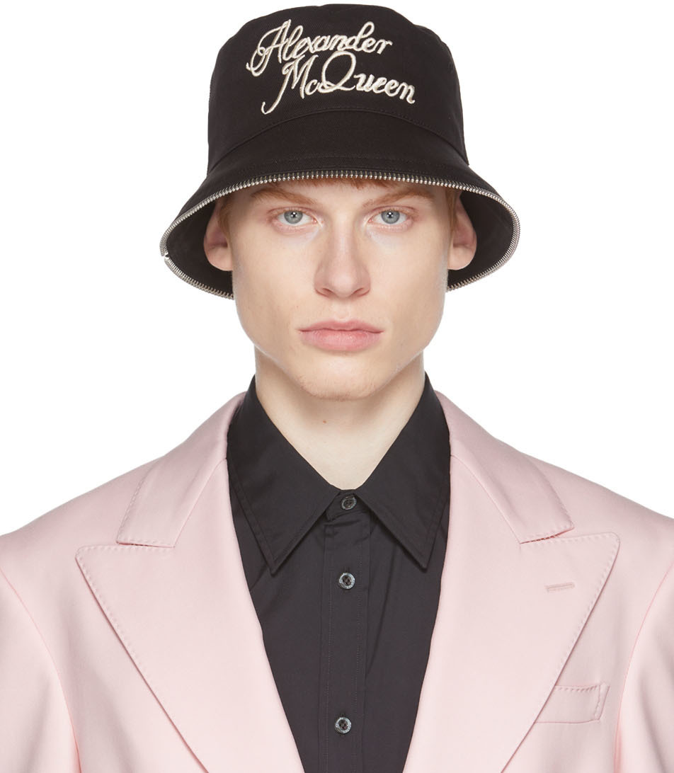 Alexander McQueen Black Blake Bucket Hat Alexander McQueen