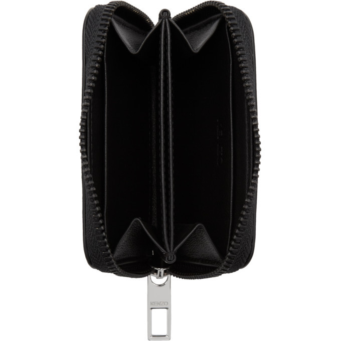 Kenzo Black Kampus Tiger Zip Wallet Kenzo