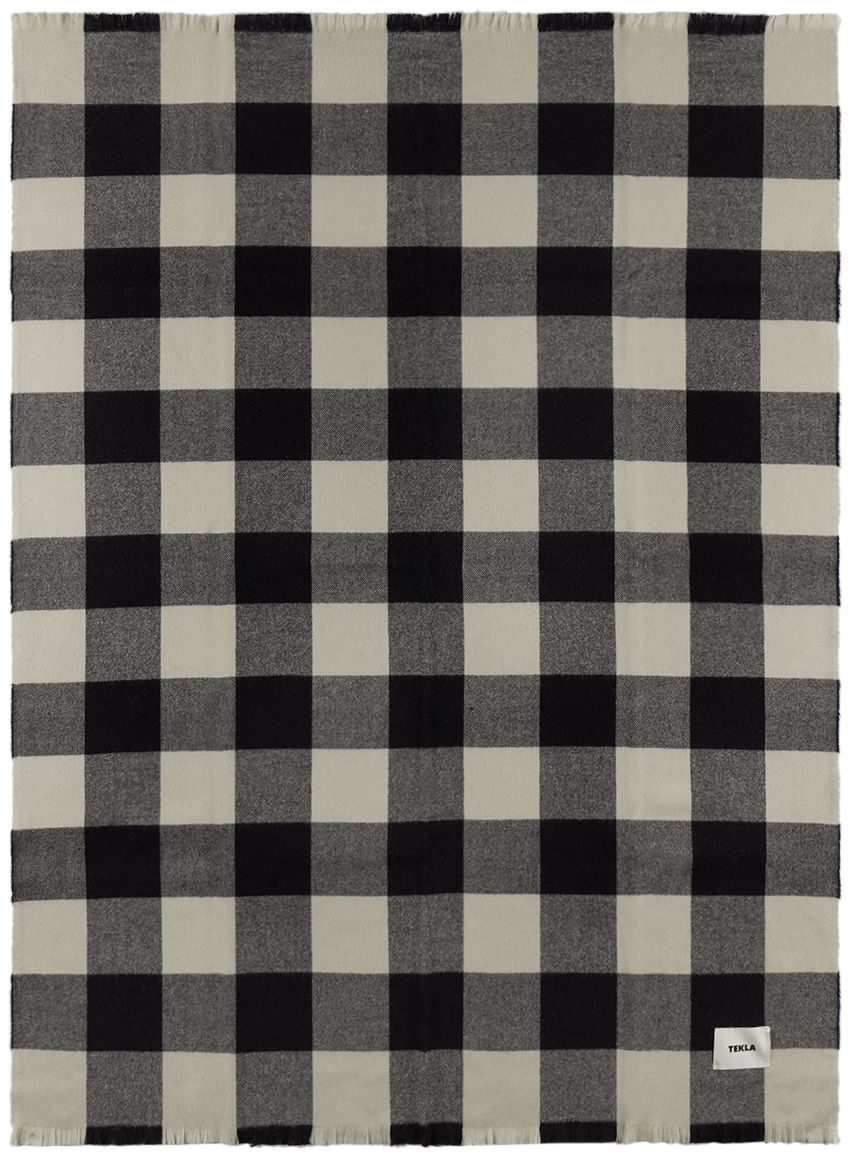 Tekla Black & White Gingham Blanket Tekla Fabrics