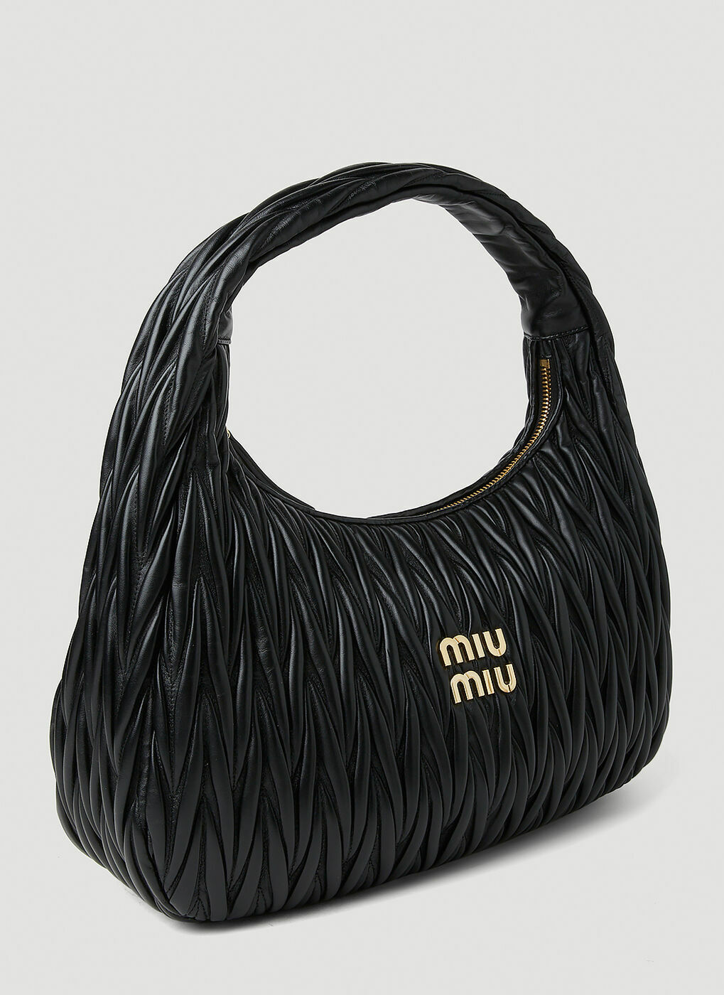 Miu Miu - Wander Hobo Bag in Black Miu Miu