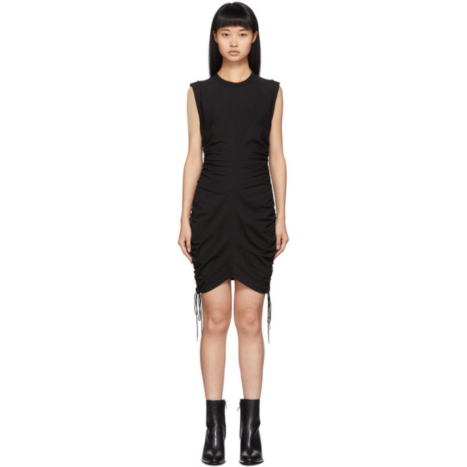 black side tie dress